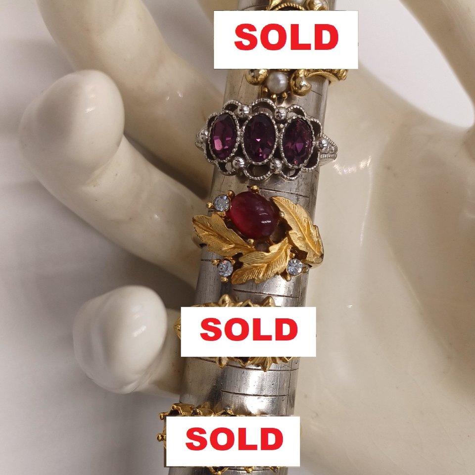 Vintage Avon Jeweled Statement Rings, Your Choice, 2 left going fast!