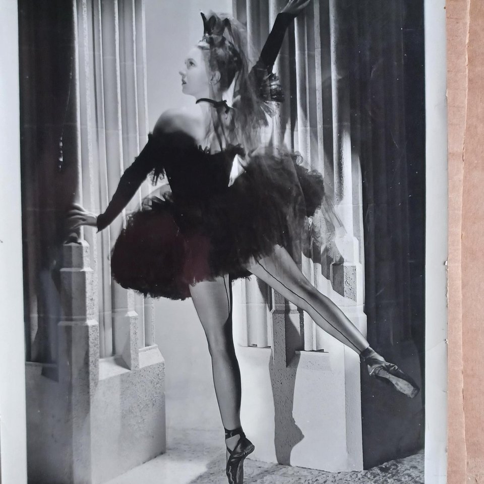 Vintage 1940 Photo of Irena Baronova  Studio 8 x 10 Black and White Original Studio Photograph