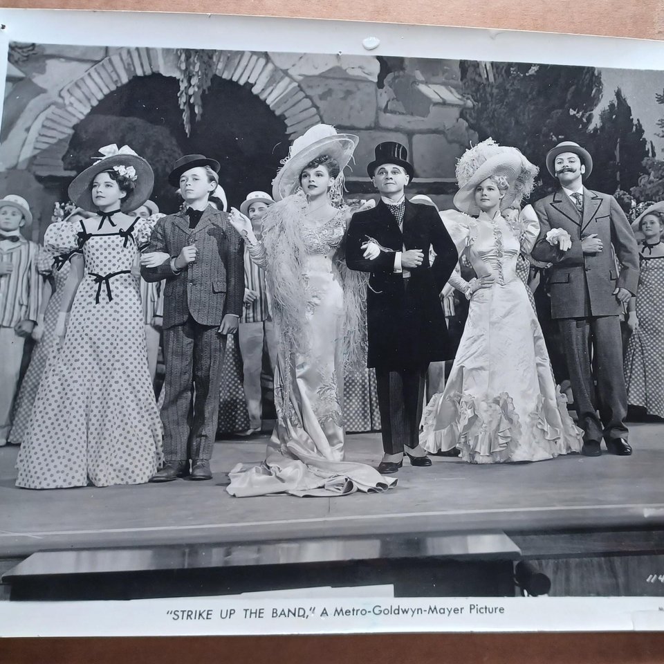 Vintage 1940 Hollywood Movie "Strike Up the Band" with Judy Garland and Mickey Rooney 8 x 10 Black and White Original Studio Photograph