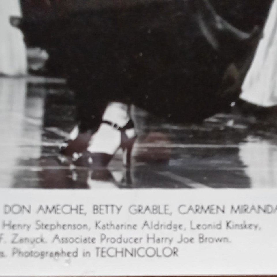 Vintage 1940 Photo of Movie "Down Argentine Way" 8 x 10 Black and White Original Studio Photograph, Betty Grable