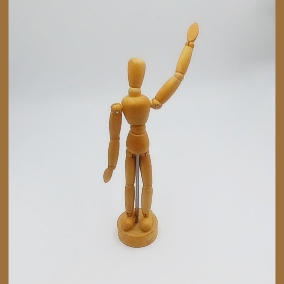 Small Wooden Poseable Artist's Model, Human Figure for Drawing or Fun!