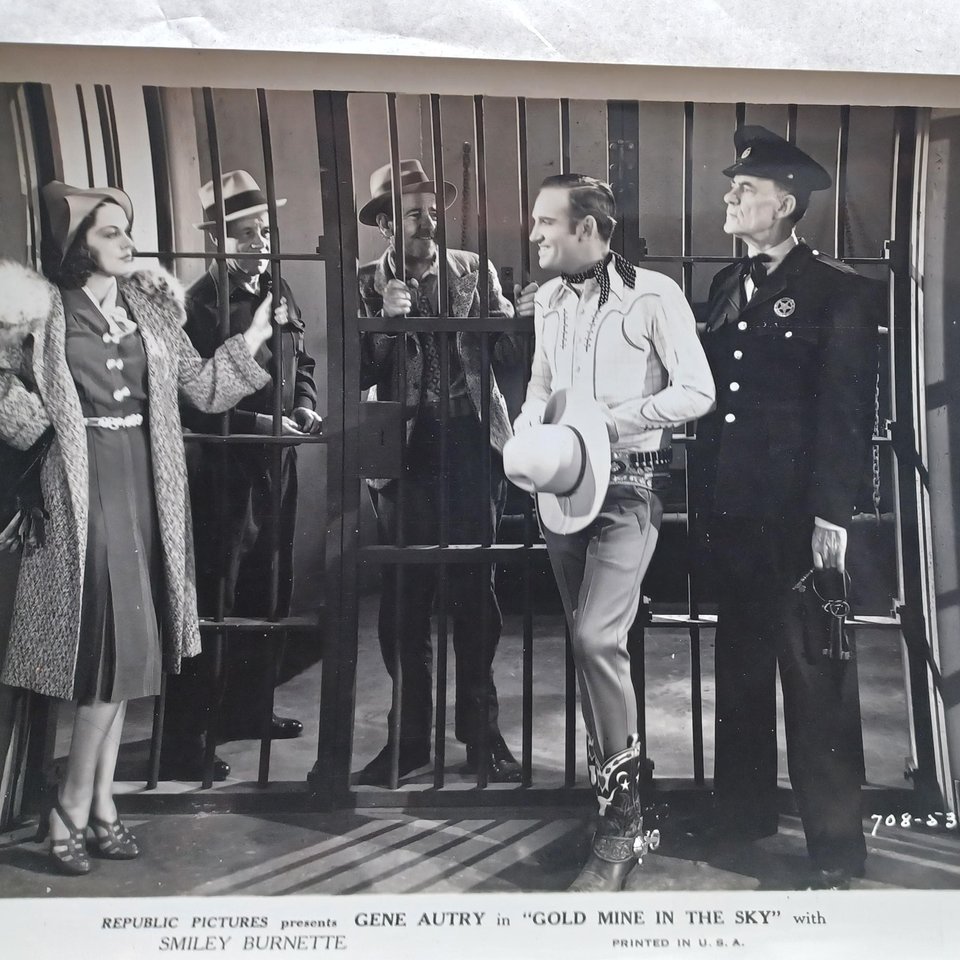 Vintage 1930's and 1940's  Gene Autry Studio 8 x 10 Black and White Original Studio Photographs-6 Total