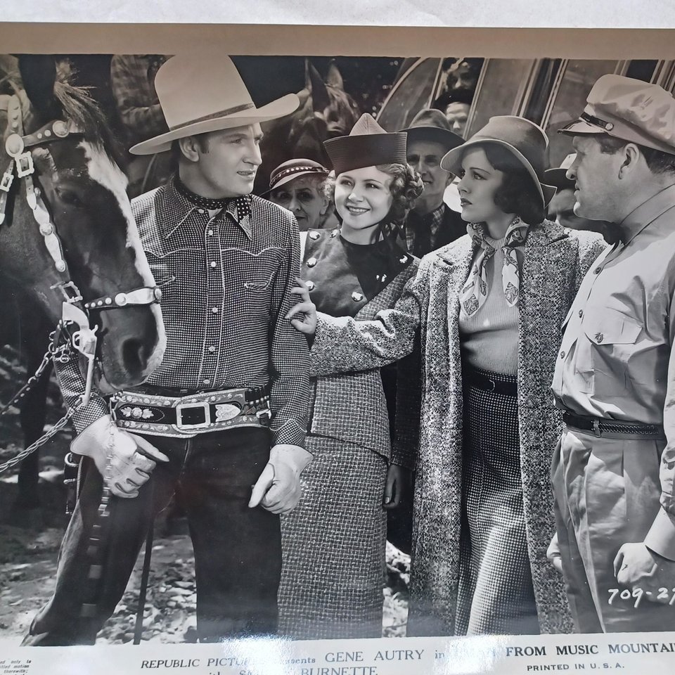 Vintage 1930's and 1940's  Gene Autry Studio 8 x 10 Black and White Original Studio Photographs-6 Total