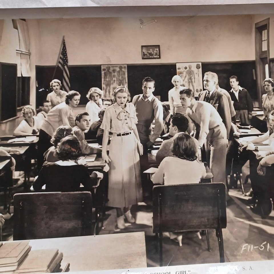 Vintage 1934 "High School Girl" 8 x 10 Black and White Original Studio Photographs- -23 Total