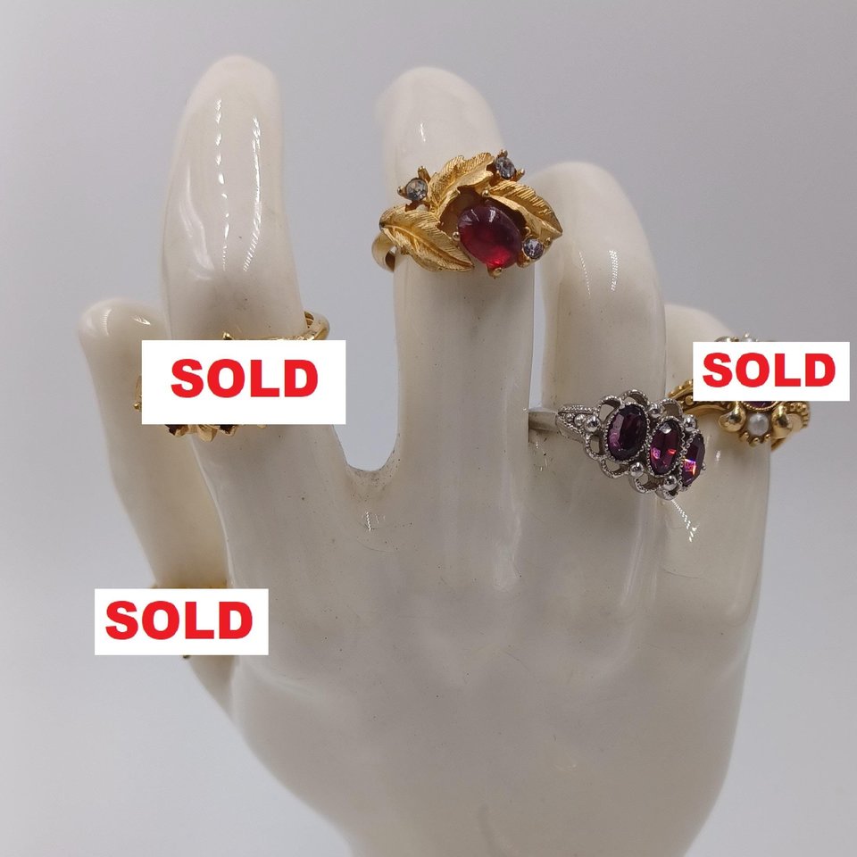Vintage Avon Jeweled Statement Rings, Your Choice, 2 left going fast!