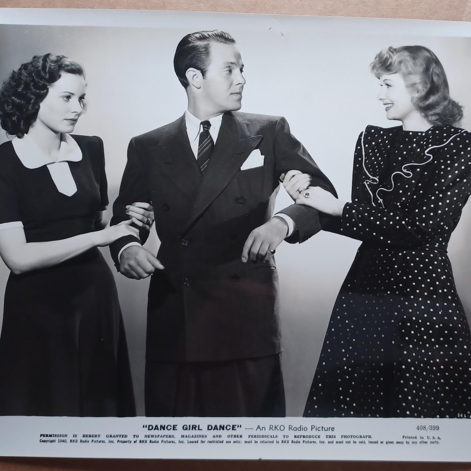 Vintage 1940  Photo of Movie "Dance Girl Dance" 8 x 10 Black and White Original Studio Photograph, Lucille Ball