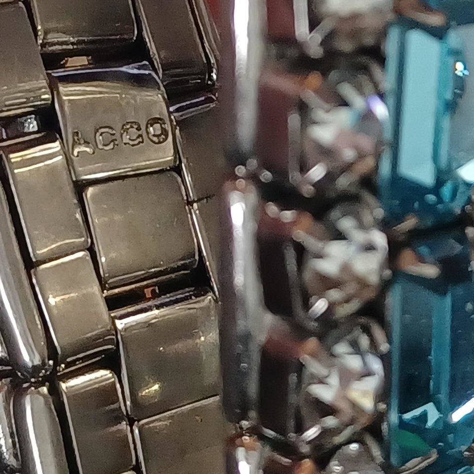Vintage Art Deco ACCO Sparkling Blue and White Rhinestones  Expandable Bracelet