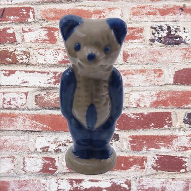 Beaumont Brothers Pottery Salt Glazed Small Bear Figurine, 1998