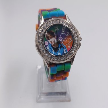 Justin Bieber Colorful Fun Ladies Quartz Wrist Watch- New Battery