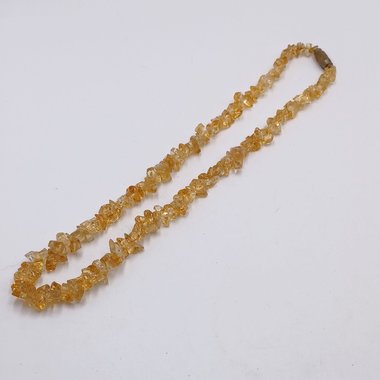 Natural Citrine Chips Beaded Ladies Choker Necklace