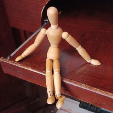 Small Wooden Poseable Artist's Model, Human Figure for Drawing or Fun!