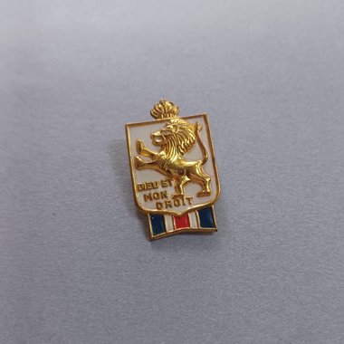 Vintage *Dieu et Mon Droit (GOD And My Right) WWll British War Relief Accessocraft Lapel Pin