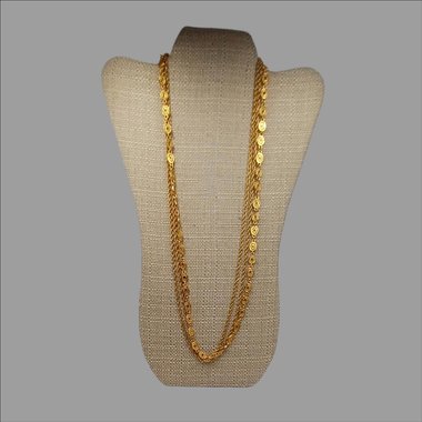 MONET Multi-strand Gold Tone Chain Necklace