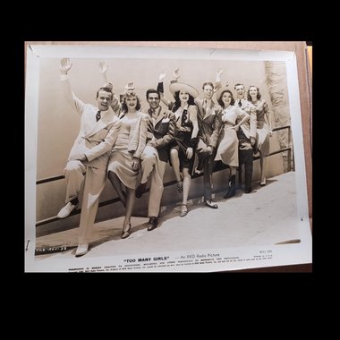 Vintage 1940 Photo of Movie "Too Many Girls" 8 x 10 Black and White Original Studio Photograph, Lucille Ball and Desi Arnez