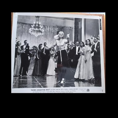 Vintage 1940 Photo of Movie "Down Argentine Way" 8 x 10 Black and White Original Studio Photograph, Betty Grable