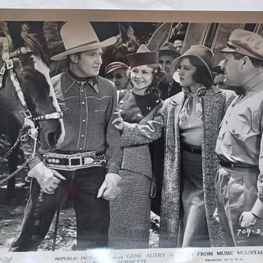 Vintage 1930's and 1940's  Gene Autry Studio 8 x 10 Black and White Original Studio Photographs-6 Total