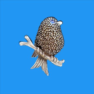 Vintage Anne Klein Silver Tone  Bird Brooch, 1980's Brooch, Spring Jewelry