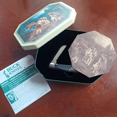 1997 Buck Cadet 303  3 Blade Pocket Knife, New in Gift Tin